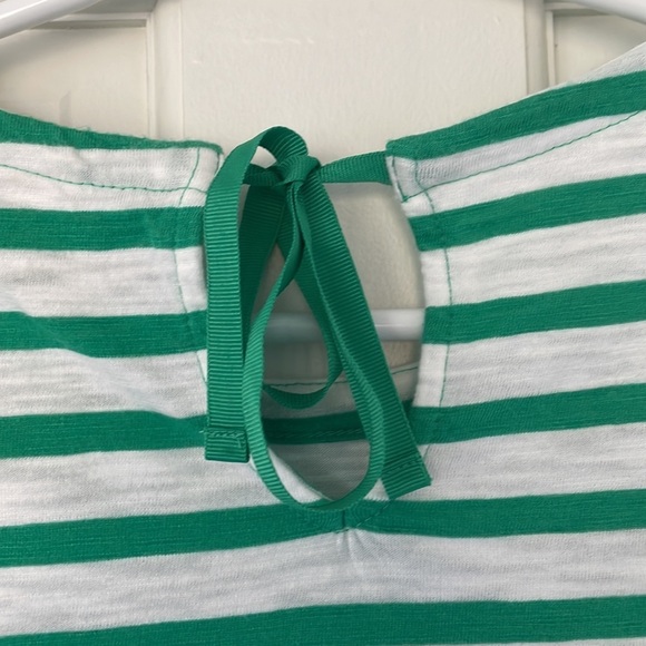 CHICO’S shirt size S (Chico’s size 0) green white striped cotton blend - Picture 4 of 7